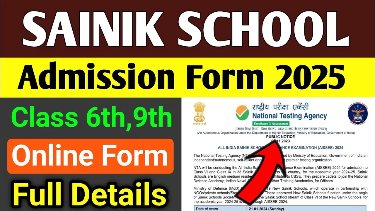 Sainik School Admission 2025