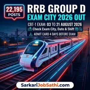 RRB Group D Exam City Details 2026